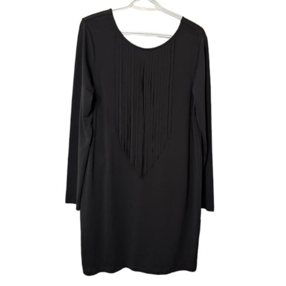 La Fee Maraboutee black fringed oversized shift dress size M - Picture 2 of 4